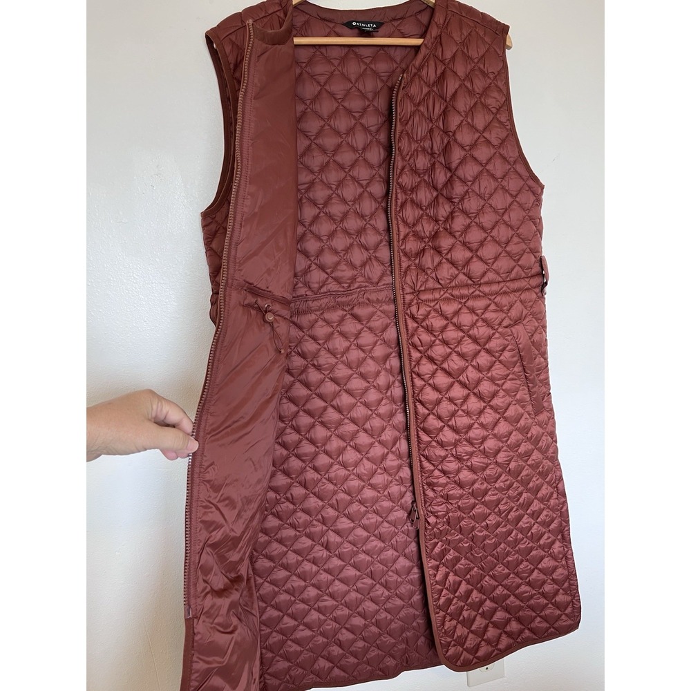 ATHLETA (L) Whisper Featherless Long Quilted Vest-Gorpcore-Insulated-Athleisure - Picture 6 of 15
